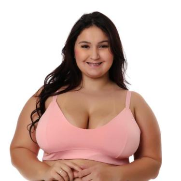 Imagem de Sutiã Plus Size Sem Bojo Confortável Alça Reforçada lingerie Feminina 