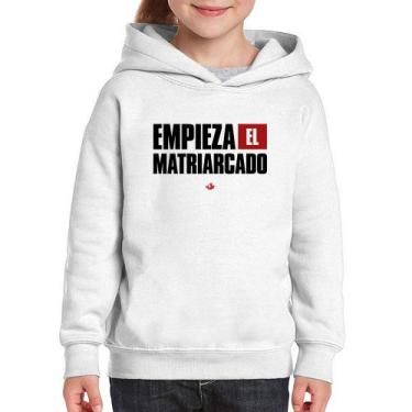 Imagem de Moletom Infantil Empieza el matriarcado! - Foca na Moda, Branco, 10