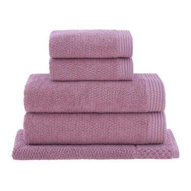 Imagem de Jogo Toalha de Banho Gigante 5 Peças Belli Soft Buddemeyer Luxus, Rose