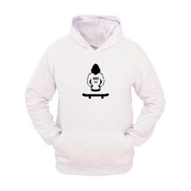 Imagem de Moletom Masculino Canguru Flanelado Skate Board Estampado - Ragor, M, 