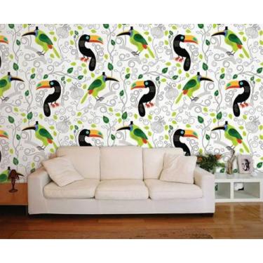 Imagem de Papel de parede adesivo infantil tucano ( med. 90x300 cm) - ATITUDE SI