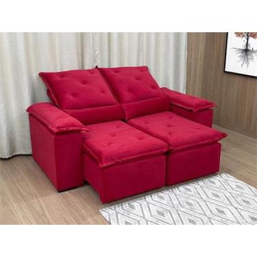 Imagem de Sofá Retrátil Reclinável Athenas 2m Vermelho - Atenas