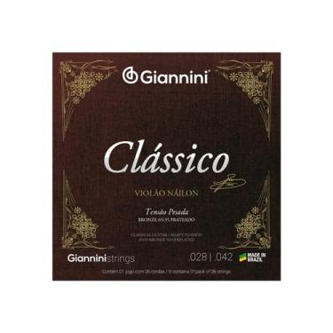 Imagem de Encordoamento Giannini para violão Náilon clássico Tensão Alta GENWPA 