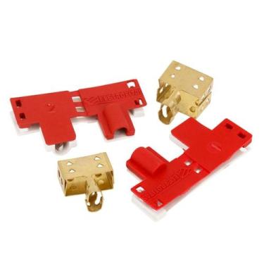 Imagem de Conector Derivado Com 4 Peças 3 Saídas 20a Laranja 4ct3s Eletrofitas, 