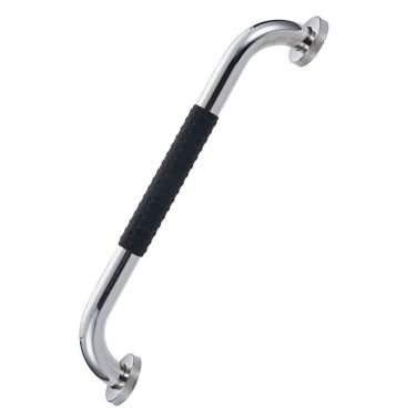 Imagem de Barra de Apoio Inox 30cm Suporte Antiderrapante Acessibilidade Idoso Gestante Criança Cadeirante Banheiro Box Casa Corrimao Escada Proteçao