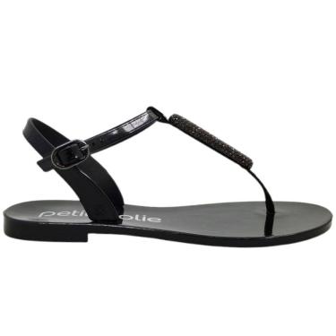 Imagem de Sandália Dedo Feminina Rasteira Casual Dia a Dia Passeio Ultra Conforto J-Lastic Petite Jolie Pj6593