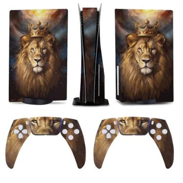 Imagem de Buyidec Rei Leão para PS5 Skin Console e Controlador Acessórios Capas Anime Vinil Capa Adesivo Conjunto Completo para Playstation5 Disc Edition