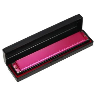 Imagem de Para Iniciantes harmônica Gaita Profissional Harpa Armônica Chave De C 24 Buracos Polifonia Diatônica Órgão De Boca Com Estojo Para Blues Folk Jazz Pop(Red)