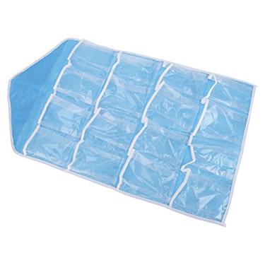 Imagem de Organizador Akozon Com 16 Compartimentos para Sapatos, Meias e Roupas íntimas - Rack de Armazenamento Suspenso para Porta do Armário - Disponível Em Azul, Rosa e Bege (Azul)