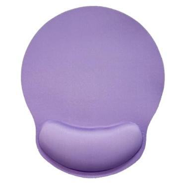 Imagem de Mouse pad com suporte de pulso, mouse pad ergonômico com almofada de descanso de pulso de espuma de memória, base de borracha antiderrapante mouse pad para jogos em casa, escritório, computador, laptop, roxo