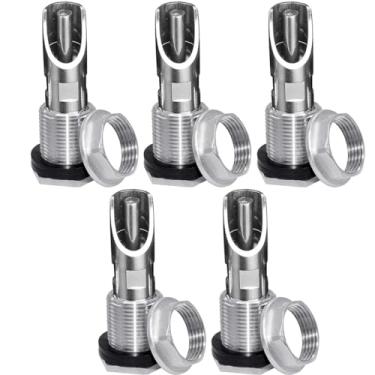 Imagem de beduan Bebedouro de Mamilo de Porco de Aço Inoxidável 304 com Encaixes de Antepara Fêmea de 1/2 para Alimentador de Kit de Barril, Bebedouro Automático Durável E Antiferrugem (Conjunto de 5)