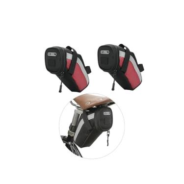 Imagem de UNIQOCK Pacote com 2 bolsas de assento de bicicleta, bolsa de ciclismo, bolsa de selim de bicicleta, bolsa de selim de bicicleta refletiva para um passeio de segurança, bolsa de bicicleta, bolsas de
