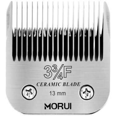 Imagem de morui Lâminas de corte 3-3/4F 1/2" (13 mm) Lâminas de cortador de cerâmica removíveis para cães de estimação compatíveis com a maioria dos cortadores Andis, Oster A5 Wahl série KM