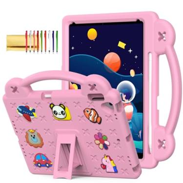 Imagem de Dteck Capa infantil para iPad 9ª/8ª/7ª geração, 10,2 polegadas, desenho de panda à prova de choque, resistente, leve, conversível, com suporte para crianças, com suporte para lápis para iPad de 10,2