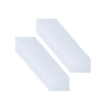 Imagem de YESSART Envelopes de plástico transparente de 14 x 21 cm, moldes de corte, estêncil, artesanato, arquivo, fichário, cartões, pacote com 40, fecho de gancho