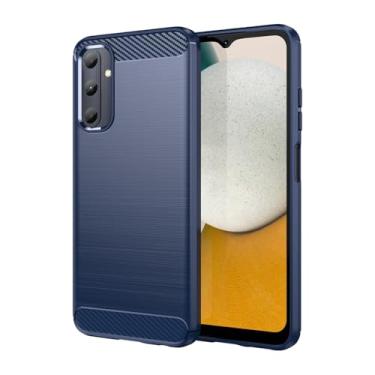 Imagem de Vavies Capa para Galaxy A05S, para Samsung A05S SM-A057F, capa de fibra de carbono, capa fina e macia de TPU com absorção de choque, proteção à prova de choque para Samsung Galaxy A05S azul marinho