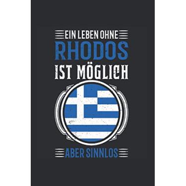 Imagem de Rhodos Reise Notizbuch: Griechenland Urlaub Reise Geschenk / 6x9 Zoll / 120 karierte Seiten