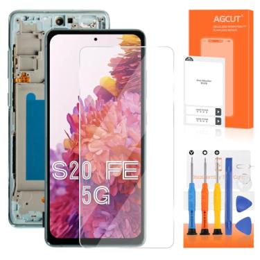 Imagem de Substituição de tela OLED para Samsung Galaxy S20 FE 5G para tela SM-G781 Samsung S20 FE SM-G781V substituição de tela G781U G781W S20FE LCD digitalizador Touch Assembly (suporte a impressão digital)