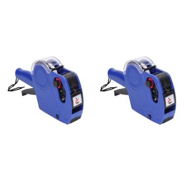 Imagem de Máquina de Etiquetagem de 2 Unidades Com Cartucho, Pistola de Etiqueta de Preço Manual, Ferramenta Portátil de Marcação de Preço de 8 Dígitos para Roupas, Brinquedos, Malas,