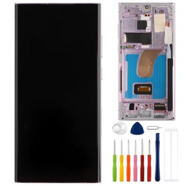 Imagem de E-yiiviil Tela digital OLED de tamanho pequeno compatível com Samsung Galaxy S23 Ultra SM-S918B SM-S918U Tela LCD de 6,8 polegadas Tela sensível ao toque com ferramentas compatíveis com impressão