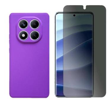 Imagem de Capa Anti Impacto Para Xiaomi Poco X7 + Pelicula Privacidade - GR Glob