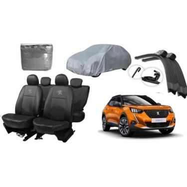 Imagem de Conjunto capa couro Peugeot 2008 21-24 + capa e brisa limpa - iron tec
