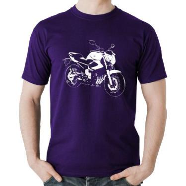 Imagem de Camiseta Algodão Moto XJ6 N Art - Foca na Moda, Roxo, G