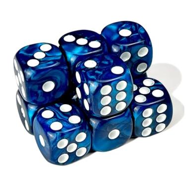 Imagem de Luck Lab 10 Piece D6 Dice Pack - Acrylic Dice for RPG MTG DND Dice Table Games and Board Games (Blue Pearl)