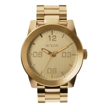 Imagem de Nixon Relógio masculino Corporal SS A346. 100 m resistente à água XL (mostrador do relógio de 48 mm. Pulseira de aço inoxidável de 24 mm), Dourado, One Size, Moderno