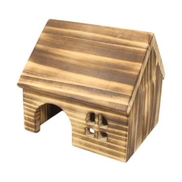 Imagem de Generic Hamster House Hamster Hideout Hut Landscaping Supplies Wood Shelter Wooden Toy for Mouse Lemmings Gerbils Rat sírio, S