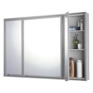 Imagem de Espelheira Trio Silver Sobrepor 71cm X 48,5cm X 11,0cm - Cris Metal