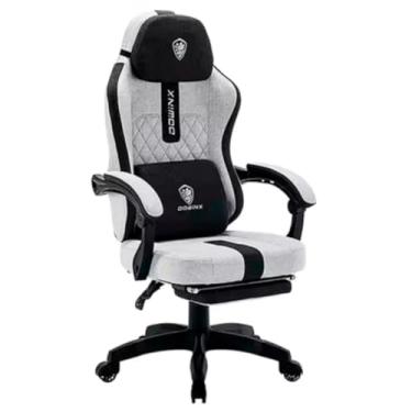 Imagem de Cadeira Gamer Giratória Reclinável Cinza E Preto