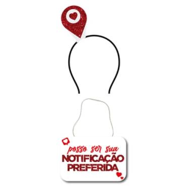 Imagem de Plaquinha Tiara Carnaval Notificação Preferida Fantasia Bloquinho Folia Festa Casal