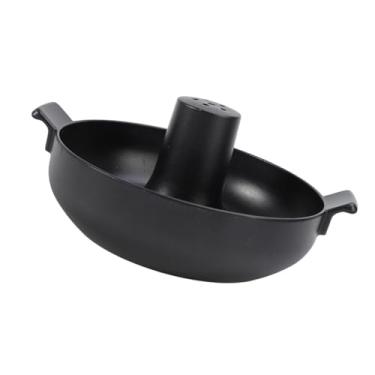 Imagem de IEUDNS Beijing Lamb Hotpot Alumínio Macarrão Bonito Ponto de Locação espessada Ponto de cozinha Pote de cozinha para restaurantes Casateiros, Preto