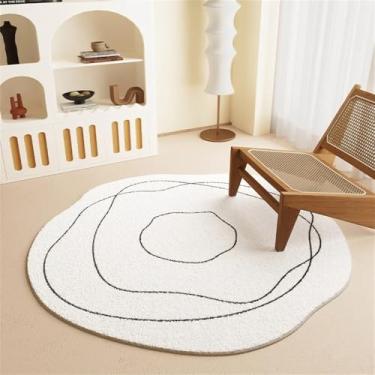 Imagem de HJZSZX Tapete de sala de estar com formato especial, tapete de sala de estar, macio e confortável, tapete de estudo, lavável à máquina, tapetes de vestiário, YY030,2,E, 200X200CM