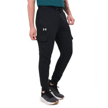 Imagem de Calça Masculina Under Armour Rival Fleece Cargo, Preto, GG