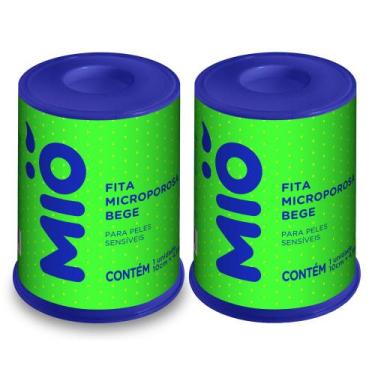 Imagem de Kit 2 Fita Microporosa Mió Bege para Peles Sensíveis 10cm X 4,5m 1 Uni