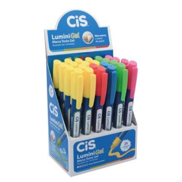 Imagem de Marca-texto Lumini Gel, CIS, Lumini Gel 55.0900, Amarelo, verde, azul, rosa e laranja