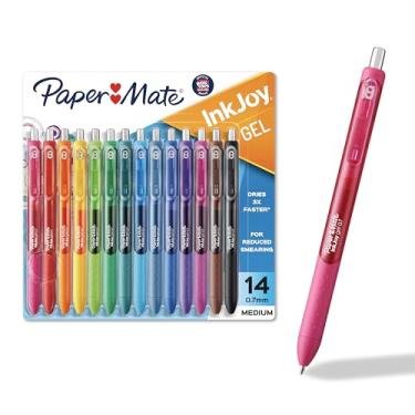 Imagem de Paper Mate Canetas de gel InkJoy, ponta média, sortidas, 14 unidades