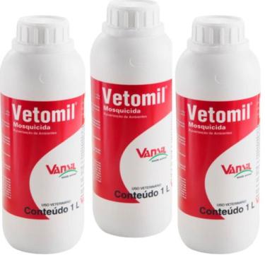 Imagem de 3 Mosquicida Vetomil Anti Moscas E Insetos Vansil 1 Litro