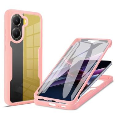 Imagem de Capa compatível com Xiaomi Redmi Turbo 4, capa com protetor de tela integrado compatível com Xiaomi Poco X7 Pro 5G 2412DPC0AG 2412DPC0AI capa rosa