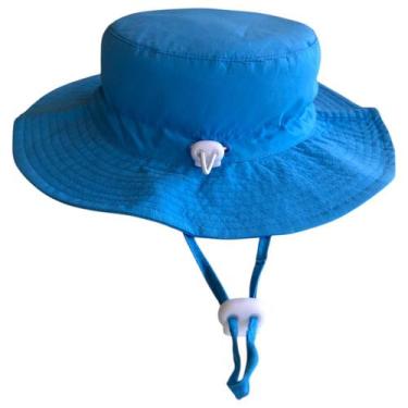Imagem de Chapéu Infantil c/Proteção Solar UPF 50 Ajustável Azul Claro - RIKABUN
