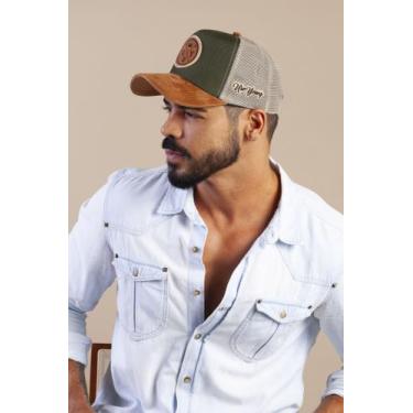 Imagem de Boné Aba Camurça Trucker Country Rodeio Peão Brasão UY - Pampas Countr