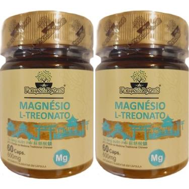 Imagem de Magnésio L-Treonato Folhas & Raízes 60 Cápsulas Kit 2 Unidades