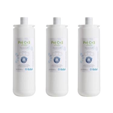 Imagem de Kit 3 Filtros Refil Pré C+3 para Purificadores de Água IBBL Immaginare, FR600, PFN e Outros