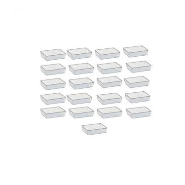 Imagem de Kit 21 Organizador Modular Pote Transp Gde Acrimet