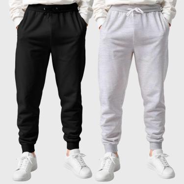 Imagem de Kit 2 Calças Masculinas Moletom Flanelada Slim Benellys-Masculino