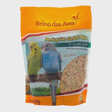 Imagem de Ração para Pássaro Reino das Aves Periquito Gold Mix Premium 500g
