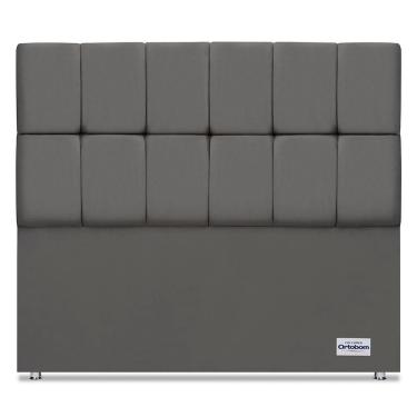 Imagem de Cabeceira Piave Veluto Cinza Casal (12x140x125) - Ortobom