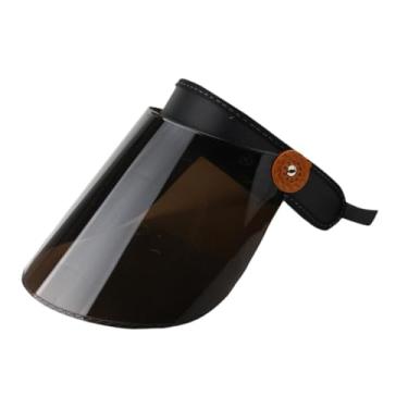 Imagem de Baoblaze Máscara de soldagem Tampa do rosto desgaste profissional resistente, premium, Máscara de soldador Máscara de soldeira Face protetora, Black Brown W Buckle